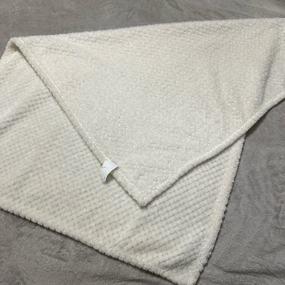 Cozy White Fuzzy Blanket